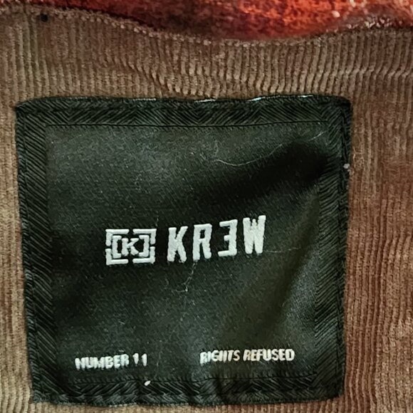 Kr3w Blue Denim Flannel Lined Full Zip Hooded Jacket - Picture 4 of 7